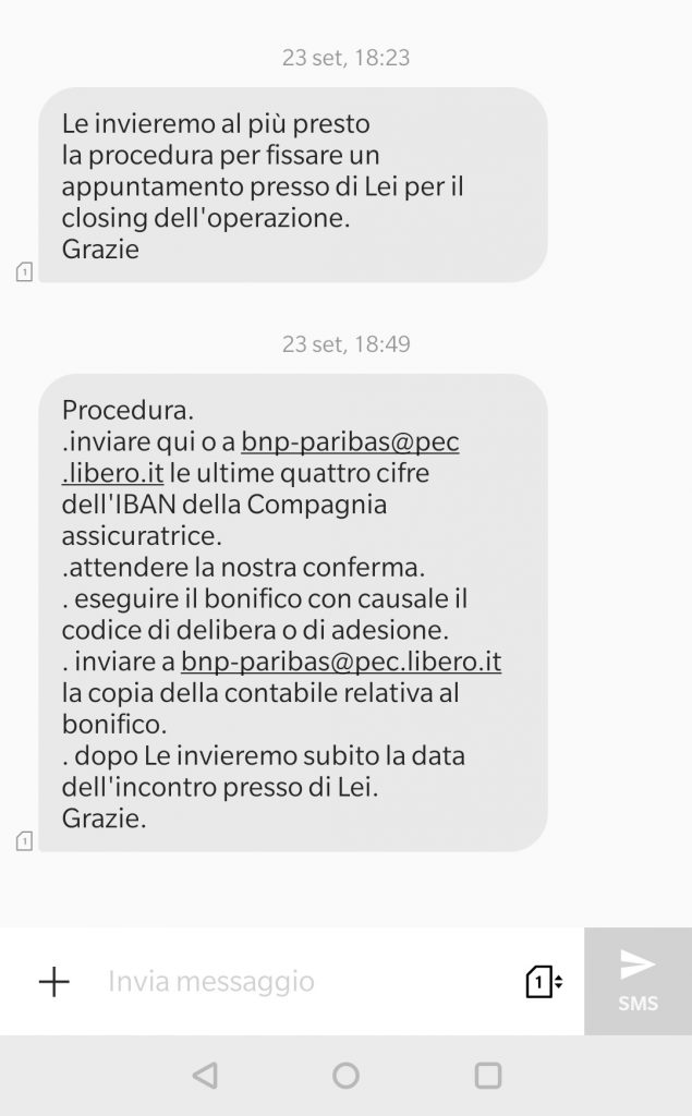 truffa finanziamento